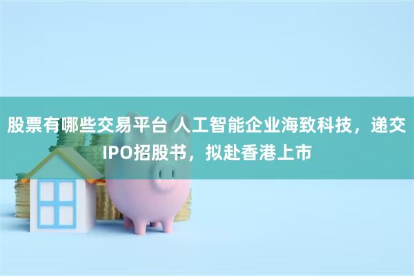 股票有哪些交易平台 人工智能企业海致科技，递交IPO招股书，拟赴香港上市